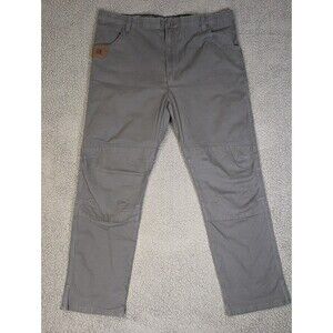 Wrangler Riggs Workwear Men's 46 X 32 Gray Straight Leg Cargo Pants Tough Sturdy